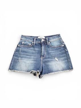 PINK Victoria’s Secret Distressed High Waisted Denim Shorts Festival Beach 2